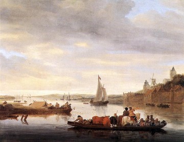 El cruce en Nimwegen barco marino Salomon van Ruysdael Pinturas al óleo